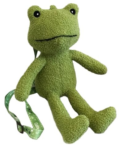 Homoyoyo Kuscheltier Frosch Rucksack Tasche Plüsch Rucksack Für Niedlicher Cartoon Für Reisen Feste Und Alltag Verstellbare Schulterriemen Langlebig Und Vielseitig Einsetzbar