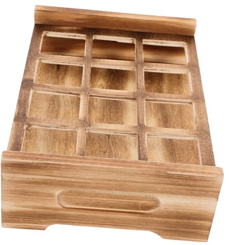 Holibanna Bandeja De Almacenamiento De Copas De Licor De Madera Soporte para Copas De Vino Y Vasos De Shot Organizador Práctico para Bebidas para Fiestas Y Reuniones