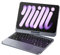 doqo Custodia per iPad mini 7 e Mini 6 con tastiera 8,3 pollici 2021/2024, custodia con tastiera per iPad mini 7a/6a con trackpad touch 7 colori retroilluminato wireless girevole a 360°, sottile