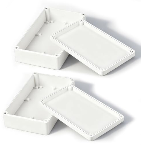 2 Stück Anschlussdose Wasserdicht, 20x12x5.5cm Abzweigdose IP65 Aufputz Abzweigkasten Verteilerdose Wasserdicht Klemmenkasten für Steuerkästen Schränken(Weiß)