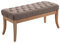 CLP Sitzbank Ramses mit hochwertiger Polsterung und Stoffbezug I Bank mit antik-Hellen Holzbeinen I Holzbank mit Einer Sitzhöhe von: 46 cm, Farbe:Taupe, Größe:100 cm