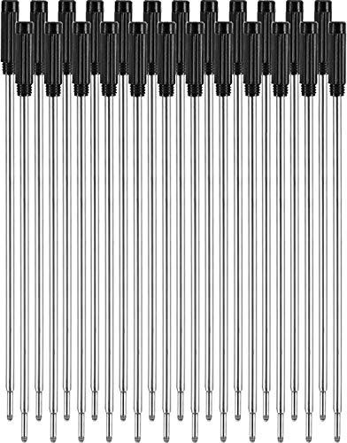 Pack of 24 Replaceable Ballpoint Pen Refills Smooth Writing 4.5 Inches (11.6 cm) and 1 mm Medium Tip (Black)