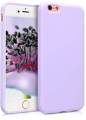 kwmobile Custodia Compatibile con Apple iPhone 6 / 6S Cover - Back Case per Smartphone in Silicone TPU - Protezione Gommata - lavanda