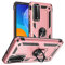 Yiakeng Cover Huawei P Smart 2021, Doppio Strato Antiurto Protezione Silicone con Kickstand Rugged Custodia per Cover Huawei P Smart 2021 (Oro Rosa)