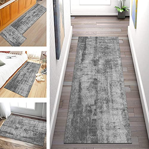 SGLGSTORE Teppich Läufer Flur rutschfest Gris Abstrakt Modern Korridor Teppichläufer Waschbar Schlafzimmer Wohnzimmer Küchenläufer Breite 60cm/ 70cm/ 80cm/ 90cm/ 100cm (Color : A, Size : 80x300cm)