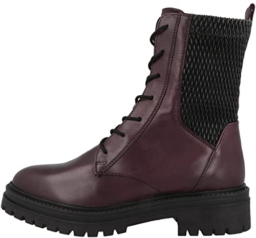 Geox D Iridea N, Stivaletti Donna, Rosso/Nero (Bordeaux/Black), 35 EU