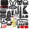 NEEWER 61 en 1 Kit de Accesorios de Cámara de Acción para GoPro Hero 12/11/10/9/8 MAX Fusion dji Osmo Action 4 3 2 Insta360 X3 X2 One RS GO3 GO2 AKASO APEMAN Campark SJCAM y Más Cámaras Acción, Negro