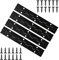 KINBOM 4 Pcs 6 Inch Metal Piano Hinges with Screws, Stainless Steel Continuous Hinge Heavy Duty with Holes (Black)