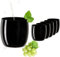 PLATINUX Schwarze Elegante Trinkgläser 260ml (max. 320ml) aus Glas Set 6 Teilig Wassergläser Saftgläser Whiskeygläser