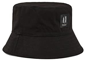 Armani Exchange Unisex Basics by Armani Bucket Hat Fliegermütze, 00020 Nero, Einheitsgröße