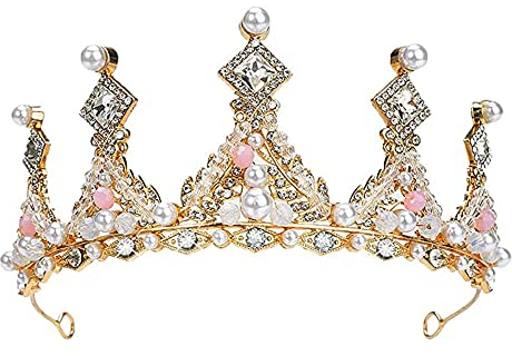 YGCHEN Prinzessin Diadem Hochzeit Krone Tiara Kristallkrone Krone Damen Tiara Mädchen Diadem Strass Haarschmuck Stirnband Geburtstagskrone Kinder Kristalle Diadem