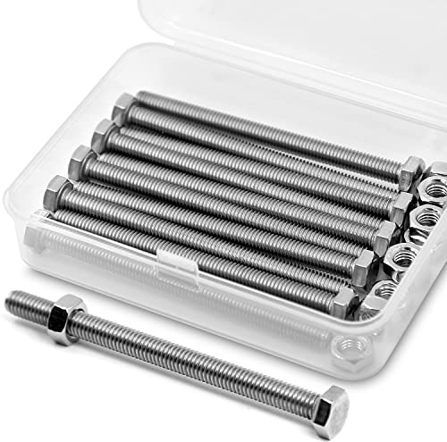 M6 x 80 mm 10 PCS Tornillos hexagonales 304 Acero Inoxidable de Esquina Exterior Tornillo Hexagonal,Tornillos y Tuercas de Hechizo Conjunto