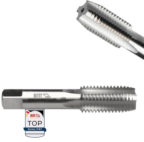 AM-Zerspanungstechnik Taraud tubulaire G3/8 | Taraud en pouces | Taraud de tuyau HSS | Filetage de tuyau Whitworth G | Taraud d'incision en pouces – G (BSP) 3/8