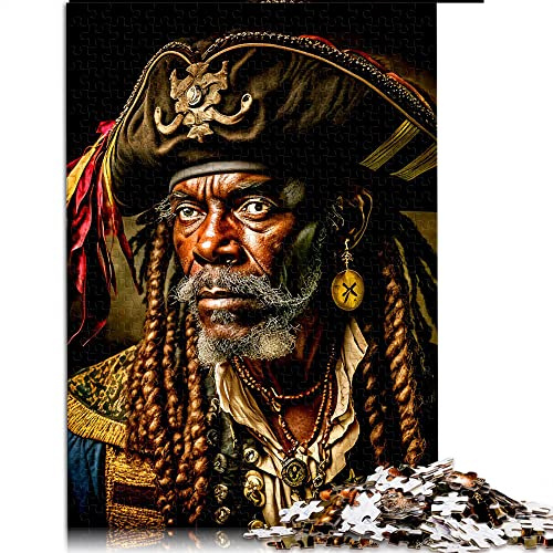 1000 Teile Puzzles für Erwachsene Piratenkapitän Puzzles für Erwachsene Holzpuzzle Tolle Geschenke für Weihnachten (Größe 50 x 75 cm)
