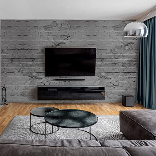 dedeco Wohnzimmerrückwand TV-Wand Wandpaneel Wohnrückwand Rückwand Tapetenersatz, Motiv: Ziegelsteine V3, 300 x 150 cm, wasserfest, robust, als Wandverkleidung aus Aluminium