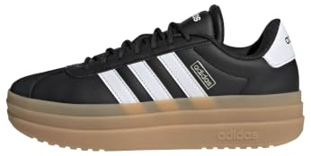 adidas VL Court Bold Damen-Sneaker, Schwarz/Weiß/Cyber-Metallic, 8.5