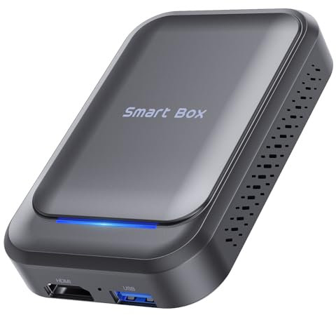 TIMEKNOW Magic Box 4.0, Magic Box für Auto mit Google Play/Netflix/YouTube/TF&SIM Karte/, Apple CarPlay/Android Auto Wireless CarPlay Adapter für OEM Wired CarPlay Autos