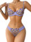 Lilosy Sexy Push-Up-Dessous-Set mit Blumenstickerei und Blumenmuster, Netz-Bügel, Helles Violett, X-Large