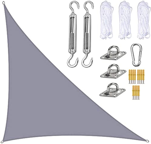 HANFEN Sonnensegel Markisen-Befestigungsset, Markisen-Befestigungsset, Markisen-Befestigungsset Aus Edelstahl Mit Schrauben, Karabiner-Befestigung for Die Zeltmontage (Color : Gray, Size : 4x4x5.7m)