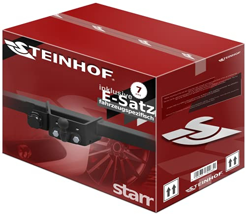 STEINHOF Anhängerkupplung starr kompatibel mit Volkswagen VW Transporter T5 Pritsche 10.2009-05.2015 (ohne Vorbereitung) + 7-pol fahrzeugspezifischer Elektrosatz