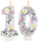Bolosa Geburtstagskerzen, Kerzen Geburtstag, Kerze 10 Geburtstag, Kerzen Geburtstag Zahl Rosa 10 mit Schmetterling und Blumen, Geburtstag für Kinder, Erwachsene,Jubiläum,Geburtstagsfeier