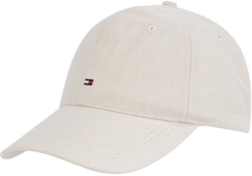 Tommy Hilfiger Herren Cap Flag Oxford 6 Panel aus Baumwolle, Beige (Safari Canvas), Einheitsgröße