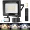Security Lights Outdoor Motion Sensor 50W, 3 Colours 4500LM PIR Motion Sensor Lights Outdoor with Remote Control, IP66 Waterproof Outside Lights Dimmable Security Light Floodlight for Backyard, Garden