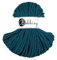Premium Baumwoll-Flechtschnur - 5mm x 50m - Vielseitige Makramee-Kordel für Stricken, Weben, DIY-Basteln und Heimdekoration - Hochwertige Bunte Bastelschnur Flechtkordel - Peacock Blue