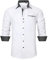 Enlision Chemises habillées à manches longues pour homme - Chemise décontractée - Coupe droite, blanc/noir, XL