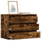 LLEZKBR Schränke & Aufbewahrung-Kommode, Eckkommode, Raucheiche, 80 x 41 x 58 cm, Holzwerkstoff