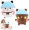 XEERUN Bubu Dudu Kuscheltier, 2 Stück Bubu Dudu Plüsch, Dudu Bubu Plüschtier, Bubu dudu pandabär Kuscheltier Kissen, Geburtstagsgeschenk, Jungen und Mädchen