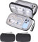 Huiguli 2Pcs Electronics Accessories Organizer Bag, Portable Travel Cable Organiser Bag, Waterproof Electronics Organiser Travel Pouch, Double Layer Electronics Accessories Bag for Cables USB, Black