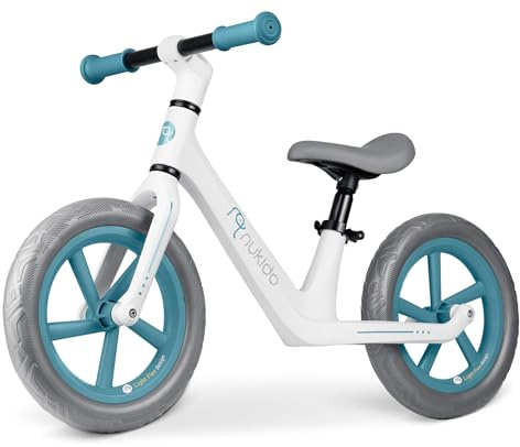 Nukido Laufrad Ab 2 Jahre Sattel Höhenverstellbar Balance Fahrrad Für Jungen Mädchen Ultraleicht 2,8 kg Kinderlaufrad Weiß Blau