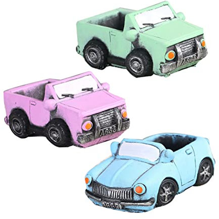 Sosoport 3St Blumentopf Pflanzen Auto Anlage künstlich groß offic heusgen geschengutsein gartenscheere Pot Desktop-Blumentöpfe Topf für Sukkulenten Retro-Blumentöpfe Zement