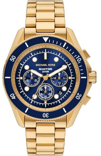 Michael Kors Herren-Uhren Analog Quarz One Size, Gold 32029934