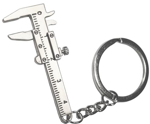 Schlüsselanhänger Schieblehre Meßschieber Werkzeug Vernier Scale - Funktionsfähig - Lustiges Messwerkzeug für Handwerker, Heimwerker, Techniker und als praktisches Geschenk