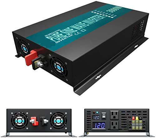 Onduleur de Puissance, Onduleur à onde sinusoïdale Pure 3000W 24V DC à AC panneau solaire onduleur batterie externe générateur convertisseur 12V/36V/48V(12V)