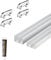 Générique Kit de quincaillerie for Porte de Placard coulissante à Double Rail, Rail et roulettes for Porte coulissante dissimulée, for Porte vitrée de Cuisine ou de Salon, Argent(200cm)