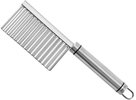 TOPPERFUN Affettatore Ondulato Acciaio Inossidabile Strumento Professionale per Taglio Cipolle e Verdure Utensile Multifunzionale per Frutta e Facile