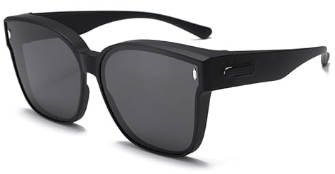 Farrobor Polarisiert Sonnenbrille Über Normale Brille - Überzieh Sonnenbrille Herren Damen mit UV400 Sonnenüberbrille für Brillenträger
