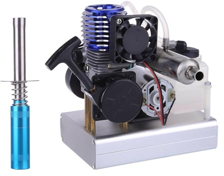 Level-15 Motor Generator Bausatz – 12V DIY Methanol NitroEngine Mit Kühlventilator & Spannungsanzeige, Technikmodell Für Erwachsene, Wissenschafts-Experiment & Lehrbausatz