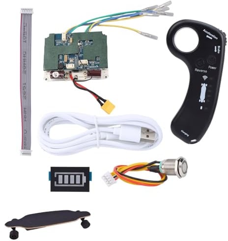 MechKit Elektrisches Skateboard Controller ESC Fernbedienung Kit, 36V 430W 12A Elektrisch Longboard Sinusoid Doppelantrieb Nabenmotor Mainboard ESC mit Fernbedienung