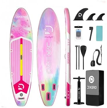 COIL SUP-Board - Aufblasbares SUP Board Set – Stand Up Komplettset - Set - wasserdichte Handytasche - Stabil - Leicht - mit Paddel - mit Pumpe - Zubehör (Lila, 335x84x15cm)