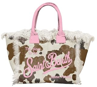 Saint Barth Mc2 Donna Borsa A Mano VANI001-Cow Skin Cotone Rosa Taglia Unica