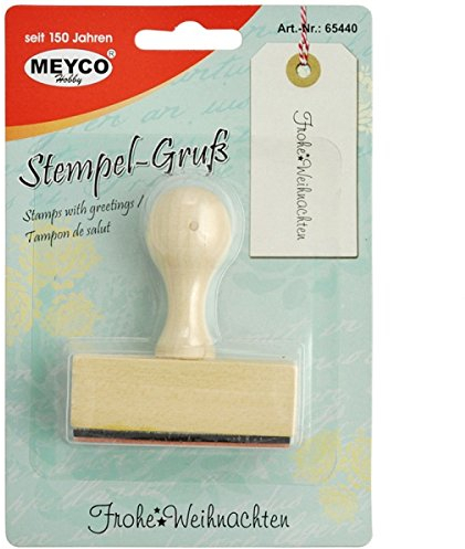 Meyco Stempel Frohe Weihnachten mit Holzgriff, ca.60x9mm