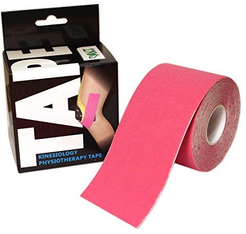 NT Kinesiology Elastic Tape | 5m x 5cm Roll of Elastic Muscle Support Tape for Exercise, Sports & Injury Recovery (Pink)