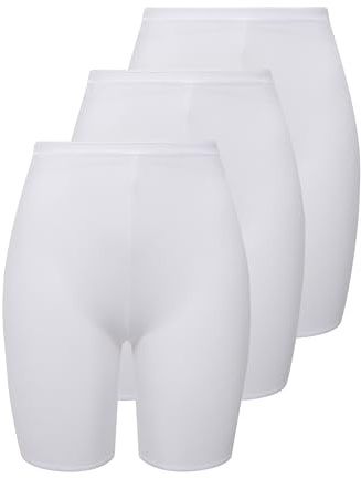 Ulla Popken Damen Pantys, 3er-pack Panties, Weiß, 50-52 EU