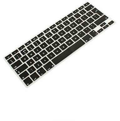 SYSTEM-S Silikon Tastaturschutz Tastaturabdeckung QWERTY Englische Tastatur Abdeckung Schutz Staubschutz für MacBook Pro 13 15 17 / iMac/MacBook Air 13 in Schwarz