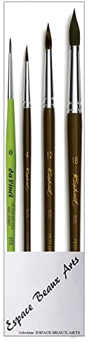 Pinceau Raphael Aquarelle Petit Gris 835 set 3pcs 835 N°4,12,18 + 1Davinci 373