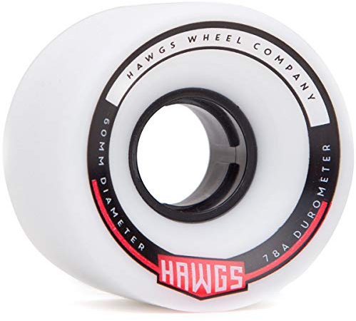Hawgs Chubby Hawgs Longboard-Räder, 60 mm, 78a, Weiß